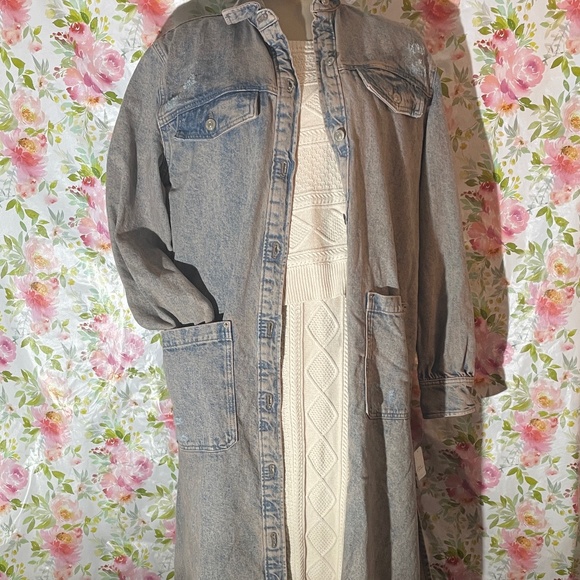 Abito Babydoll Free People In Denim Rosa – Taglia S, Nuovo Con Etichette (prezzo Listino $128) - Foto 5